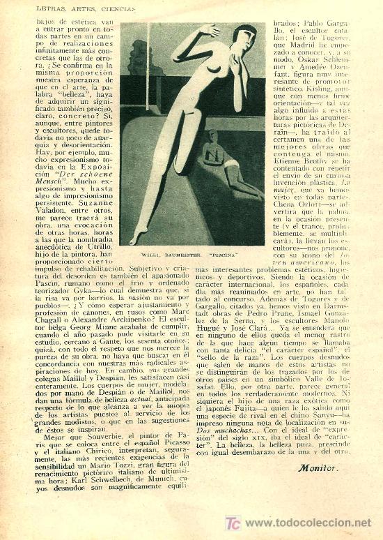 Coleccionismo de revistas y peri&oacute;dicos: Gran museo del mundo / cr&oacute;nica de arte , obras de Souverbie, Oskar Schlfmmez, Hans Suren - 1929