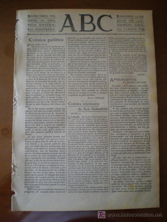Coleccionismo de Revistas y Peri&oacute;dicos: ABC N&ordm; 181 (10/07/05) AUTOMOVIL CIRCULO BELLAS ARTES EDUARDO VICENTI PARIS ALMIRANTE JONES