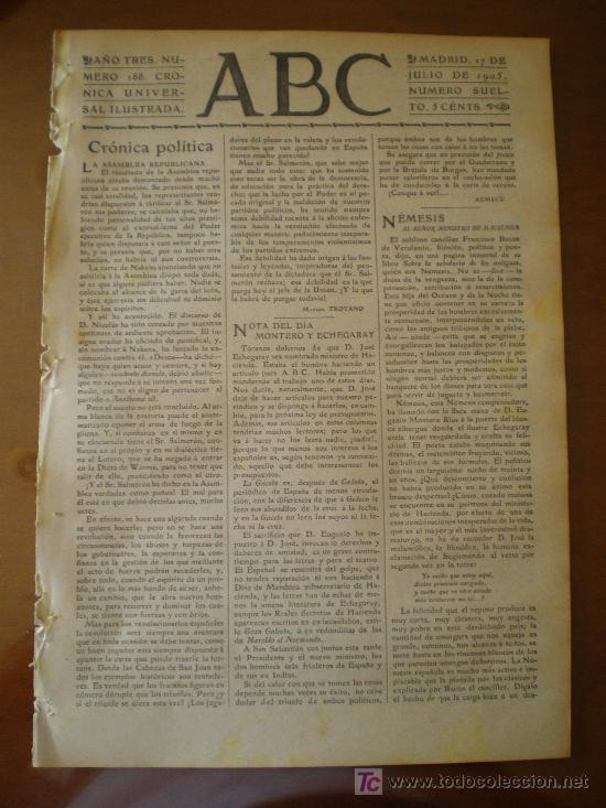 Coleccionismo de revistas y peri&oacute;dicos: ABC N&ordm; 188 (17/07/05) FERNANDEZ VILLAVERDE SEVILLA REPUBLICANOS SANZ Y FORES