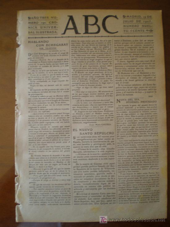 Coleccionismo de revistas y peri&oacute;dicos: ABC N&ordm; 190 (19/07/05) SEVILLA GUADALQUIVIR GUADAIRA SAN SEBASTIAN PAMPLONA PARIS RADOLIN
