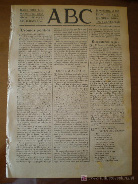 Coleccionismo de revistas y peri&oacute;dicos: ABC N&ordm; 199 (28/07/05) PAU SAN SEBASTIAN TRANSMISION FOTOGRAFIA CORDOBA
