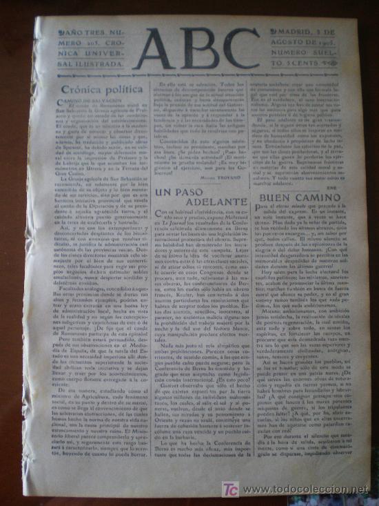 Coleccionismo de Revistas y Peri&oacute;dicos: ABC N&ordm; 205 (03/08/05) SANTANDER MADRID SAN SEBASTIAN TEATRO