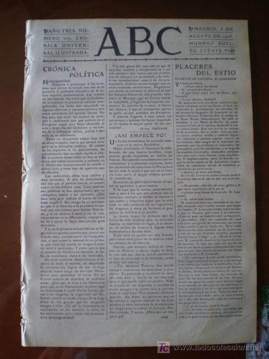 Coleccionismo de Revistas y Peri&oacute;dicos: ABC N&ordm; 207 (05/08/05) SALAMANCA INUNDACION MILAN GUARDIA CIVIL SALVAVIDAS ALEMANIA AUTOMOVIL