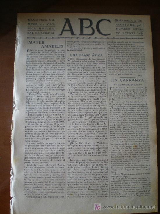 Coleccionismo de revistas y peri&oacute;dicos: ABC N&ordm; 211 (09/08/05) PONTEVEDRA SAN SEBASTIAN LE HAVRE LAPIZONDO ESTAFA LEREZ  BILBAO