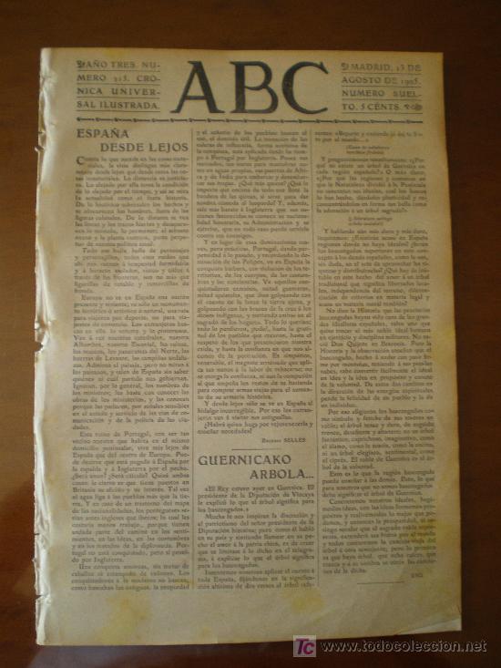 Coleccionismo de revistas y peri&oacute;dicos: ABC N&ordm; 215 (13/08/05) MADRID INCENDIO BILBAO GIRALDA ALEMANIA TREN FERROCARRIL SPRINBERG SCHLEISE