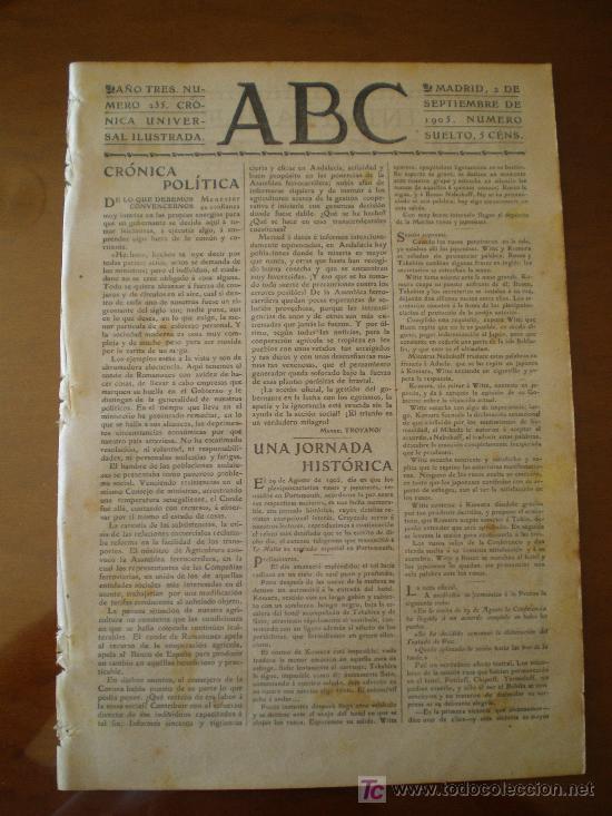 Coleccionismo de revistas y peri&oacute;dicos: ABC N&ordm; 235 (02/09/05) BURGOS AEROSTATO SWINEMUNDE ROYAL NAVY PICOS DE EUROPA CANTABRIA