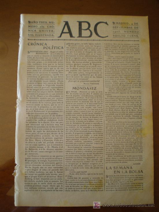 Coleccionismo de revistas y peri&oacute;dicos: ABC N&ordm; 237 (04/09/05) CORU&Ntilde;A GANADO LONDRES MADRID CERVANTES PARQUE OESTE