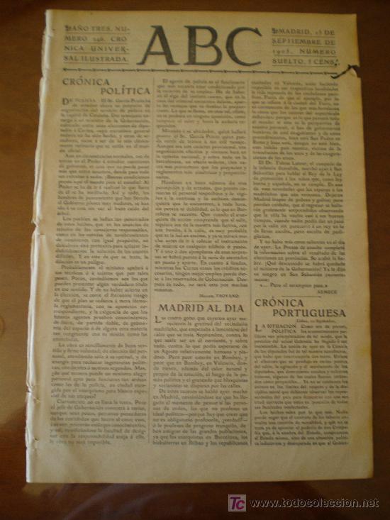 Coleccionismo de revistas y peri&oacute;dicos: ABC N&ordm; 246 (13/09/05) VALENCIA ELECCIONES MESINA TERREMOTO KARAGEORGEVITH SERVIA