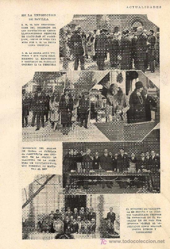 Coleccionismo de Revistas y Peri&oacute;dicos: Los Reyes en la Exposici&oacute;n de Sevilla - 1929