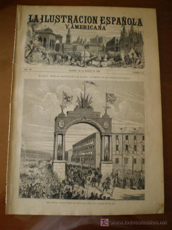 Coleccionismo de revistas y peri&oacute;dicos: ILUSTRACION ESPA&Ntilde;OLA/AMERICA (30/03/76) CARLISTA MADRID AMANIEL MUSEO DEL PRADO