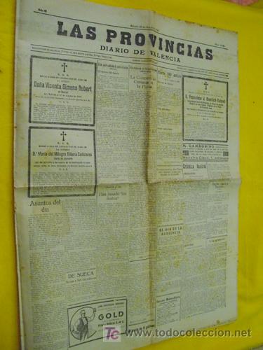 Colecionismo de Revistas e Jornais: LAS PROVINCIAS. Diario de Valencia. 18 octubre 1930