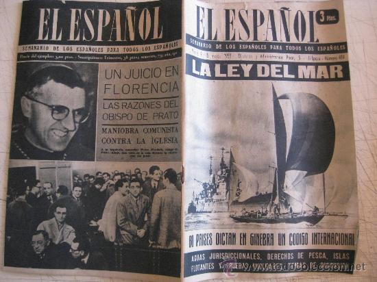 Coleccionismo de revistas y peri&oacute;dicos: EL ESPA&Ntilde;OL-SEMANARIO DE LOS ESPA&Ntilde;OLES PARA TODOS LOS ESPA&Ntilde;OLES-NUMERO 484 MARZO 1958-TRATADO GINEBRA