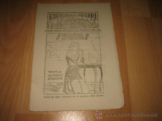 Collezionismo di Riviste e Giornali: EDITORIAL GUERRI  &iexcl; SOLA ! NOVELA POR MARIO D`ANCONA  CUPON N&ordm; 150