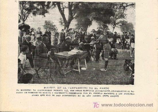 Colecionismo de Revistas e Jornais: * El Pardo, MADRID * Campamento de Exploradores  -1928