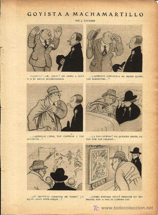 Coleccionismo de revistas y peri&oacute;dicos: * GOYA * Goyista a machamartillo / p&aacute;gina de humor por Xaudar&oacute; - 1928