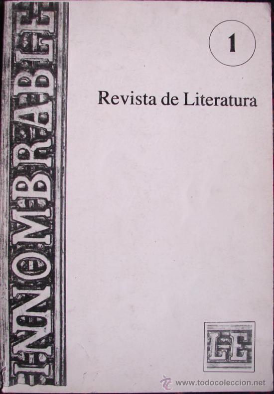 Collezionismo di Riviste e Giornali: INNOMBRABLE. REVISTA DE LITERATURA N&ordm; 1.