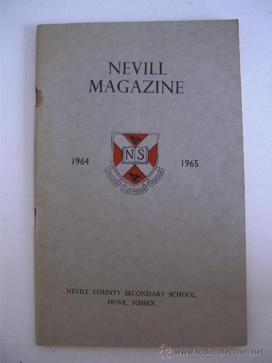 Sammeln von Zeitschriften und Zeitungen: revista escolar inglesa: nevill magazine 1964-65, nevill county secondary school, hove, sussex