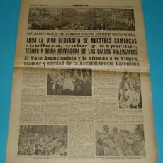 Coleccionismo de Revistas y Periódicos: LAS PROVINCIAS. 9-MAYO-1948. HOY DIA DE LA MARE DE DEU...... INCOMPLETO VER DESCRIPCIÓN. Lote 27548490
