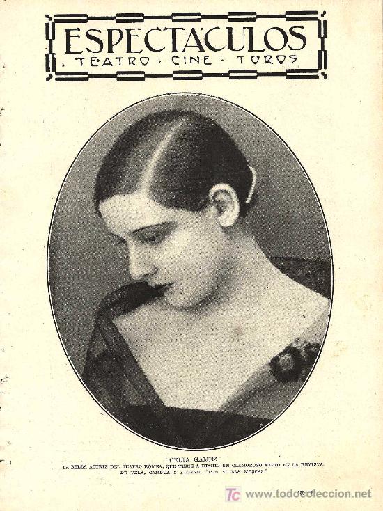 Coleccionismo de revistas y peri&oacute;dicos: Celia G&aacute;mez, seguida de actualidad teatral- 1929