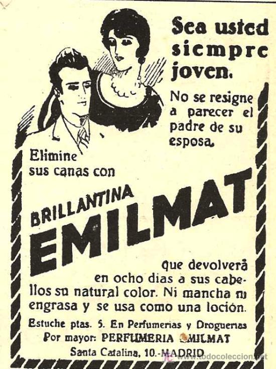 Coleccionismo de revistas y peri&oacute;dicos: Publicidad cosm&eacute;tica: brillantina Emilmat - 1929