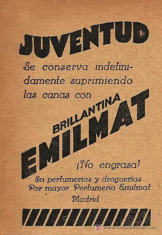 Coleccionismo de revistas y peri&oacute;dicos: Publicidad cosm&eacute;tica: brillantina Emilmat- 1929