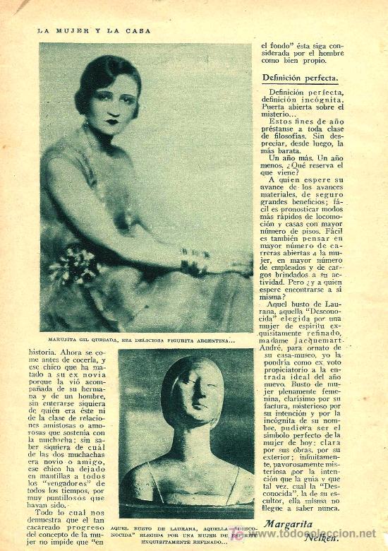 Coleccionismo de Revistas y Peri&oacute;dicos: Sobre Marujita Gil Quesada , Loreto Prado y Gabriela Robinne/ texto de Margarita Nelken  - 1929