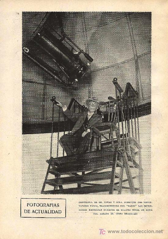 Coleccionismo de revistas y peri&oacute;dicos: * ASTROMOM&Iacute;A * RADIO *Comas y Sol&aacute; transmitiendo por radio el eclipse de 26 de septiembre - 1931