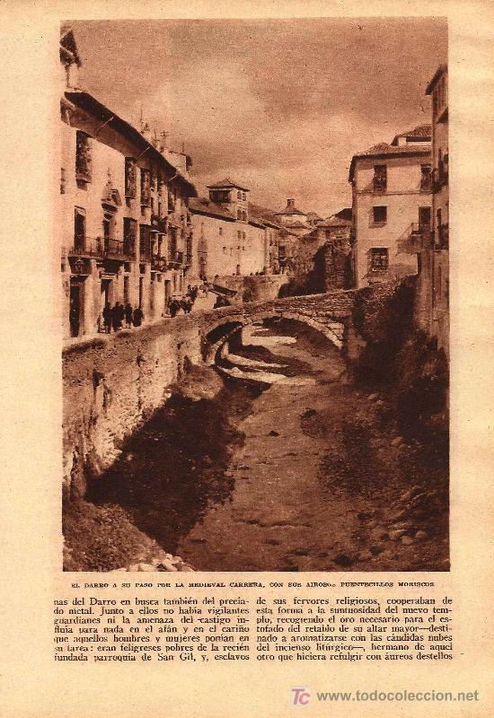Coleccionismo de revistas y peri&oacute;dicos: * GRANADA * GUADIX * La dorada leyenda del r&iacute;o Darro / art&iacute;culo de C. G. Ortiz de Villajos- 1931