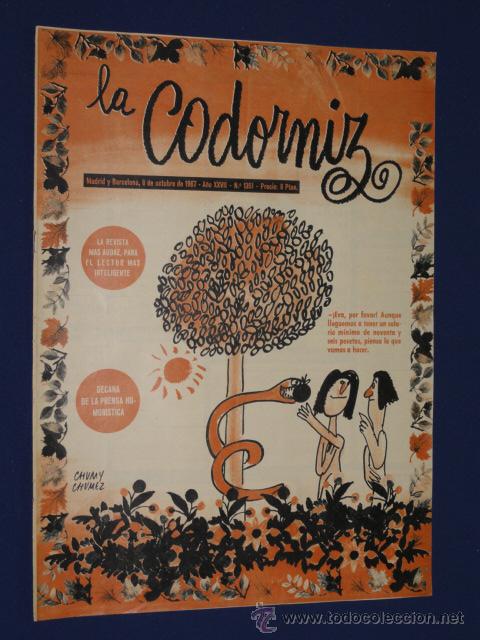 Coleccionismo de Revistas y Peri&oacute;dicos: REVISTA LA CODORNIZ N&ordm; 1351 - 8 OCTUBRE 1967