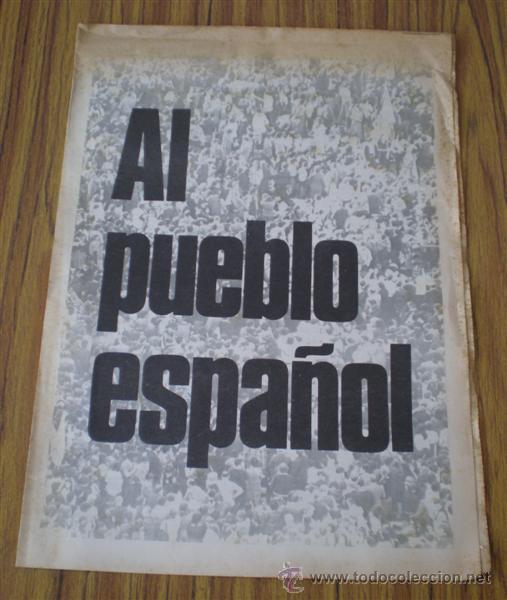 Coleccionismo de revistas y peri&oacute;dicos: AL PUEBLO ESPA&Ntilde;OL .. Una reproducci&oacute;n editada por el diario el Alc&aacute;zar
