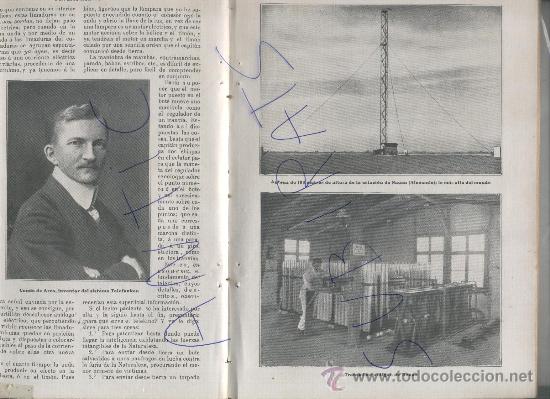 Collection Magazines and Newspapers: 1910 CASTILLO ARACENA JULIA FONS TELEGRAFIA SIN HILOS MONASTERIO DE PIEDRA TELEGRAFO PEREZ ZU&Ntilde;IGA