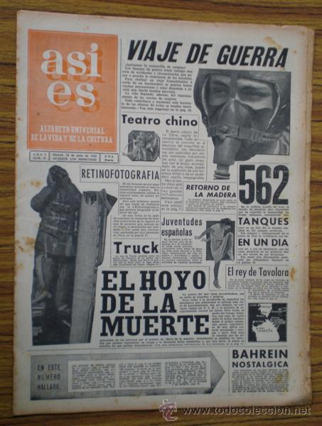 Coleccionismo de revistas y peri&oacute;dicos: Peri&oacute;dico .. ASI  ES .. Viaje de guerra 1943