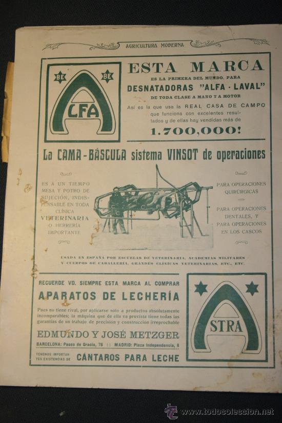Collectionnisme de Revues et Journaux: Revista agricultura moderna.A&ntilde;o 1917,n&ordm; 61. 40 p&aacute;gs. Reportajes y publicidad. Fotos.