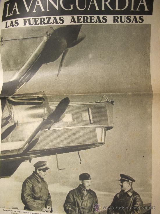Coleccionismo de revistas y peri&oacute;dicos: DIARIO LA VANGUARDIA 10-2-1937 - LAS FUERZAS AEREAS RUSAS - REPUBLICA - GUERRA CIVIL