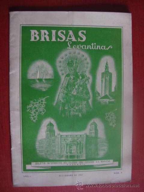 Coleccionismo de Revistas y Peri&oacute;dicos: BRISAS LEVANTINAS. Bolet&iacute;n informativo. Colegio Sagrado Corazon. HH.Maristas.N&ordm; 9. 1951 Valencia