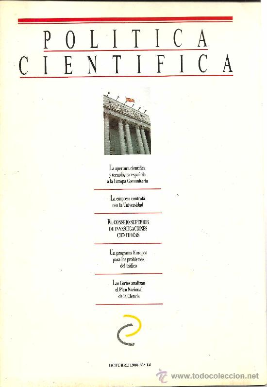 Sammeln von Zeitschriften und Zeitungen: Pol&iacute;tica cient&iacute;fica , octubre 1988 n&ordm;14 * INVESTIGACI&Oacute;N * CIENCIA * TECNOLOG&Iacute;A * CSIC *