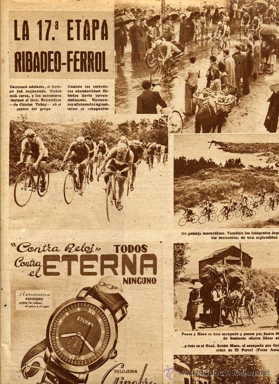 Coleccionismo de revistas y peri&oacute;dicos: CICLISMO 1947 RIBADEO -FERROL RETAL REVISTA
