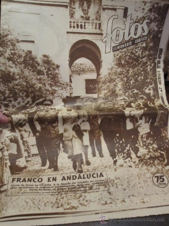 Sammeln von Zeitschriften und Zeitungen: FOTOS: SEMANARIO GR&Aacute;FICO, MADRID, 8-5-1943: FRANCO EN ANDALUC&Iacute;A.