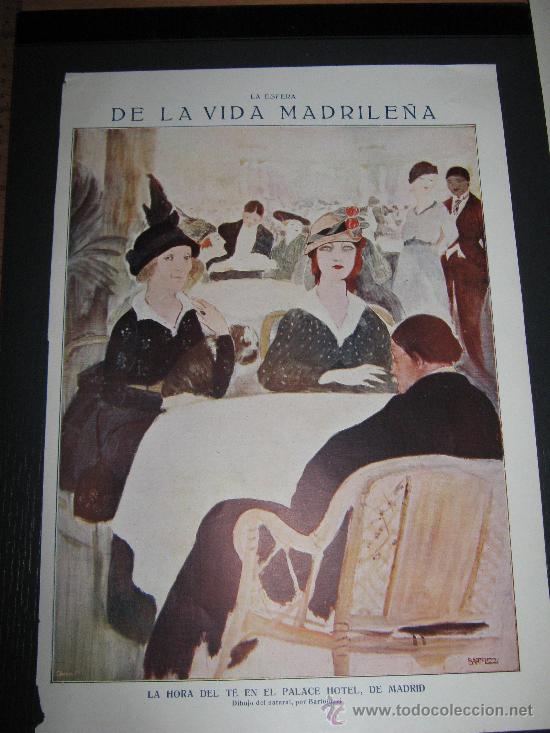 Collection Magazines and Newspapers: RECORTE ORIGINAL DE LA REVISTA LA ESFERA, LAMINA DE ARTISTICA,DIBUJO DE BARTOLOZZI