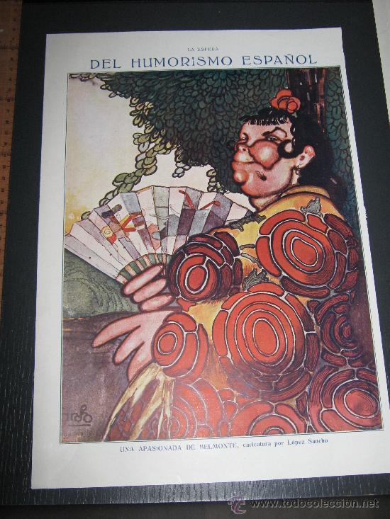 Collection Magazines and Newspapers: RECORTE ORIGINAL DE LA REVISTA LA ESFERA, LAMINA HUMORISTICA, DIBUJO DE LOPEZ SANCHO