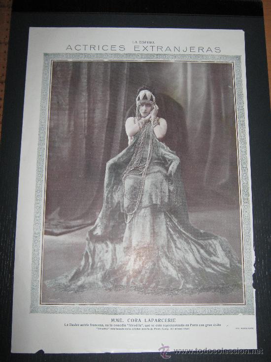 Collection Magazines and Newspapers: RECORTE ORIGINAL DE LA REVISTA LA ESFERA, LAMINA DEDICADA ACTRICES EXTRANJERAS