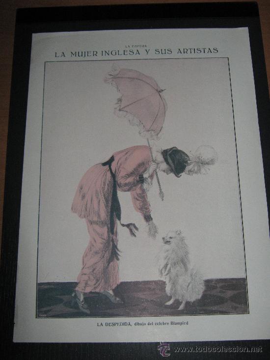 Collection Magazines and Newspapers: RECORTE ORIGINAL DE LA REVISTA LA ESFERA, LAMINA DE ARTISTICA, DIBUJO DE BLAMPIED