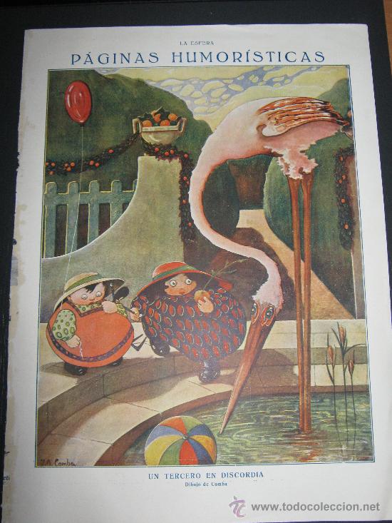 Collectionnisme de Revues et Journaux: RECORTE ORIGINAL DE LA REVISTA LA ESFERA, LAMINA HUMORISTICA, DIBUJO DE COMBA