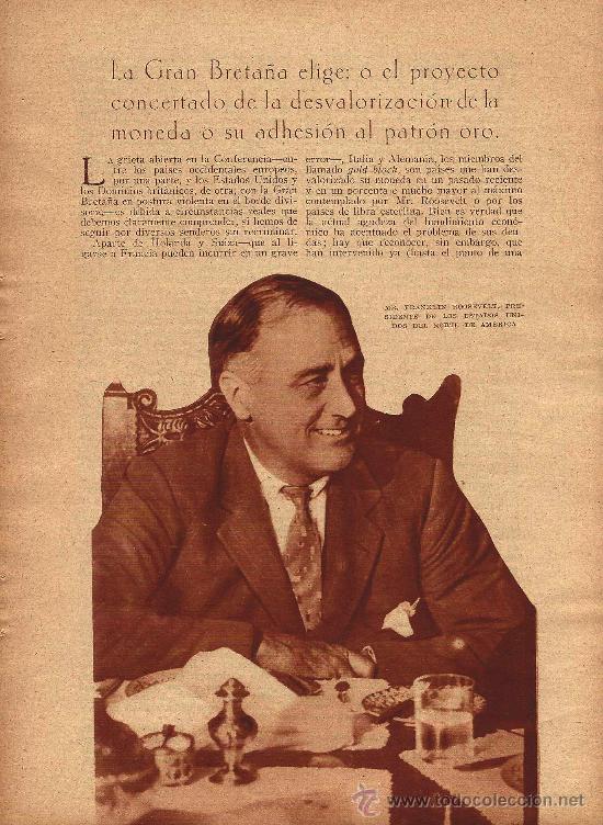 Sammeln von Zeitschriften und Zeitungen: * POL&Iacute;TICA * La Gran Breta&ntilde;a: proyecto concertado de la desvalorizaci&oacute;n / J.M. Keynes - 1933