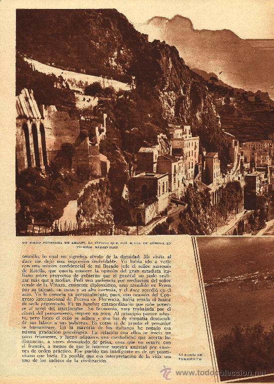 Collezionismo di Riviste e Giornali: * SORRENTO, AMALFI * Paisajes del sur de ITALIA - 1933