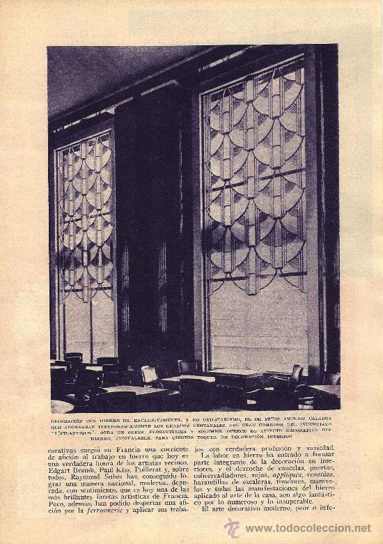 Collezionismo di Riviste e Giornali: * ARQUITECTURA * DECORACI&Oacute;N * CERRAJER&Iacute;A * Importancia de la labor en hierro- 1933
