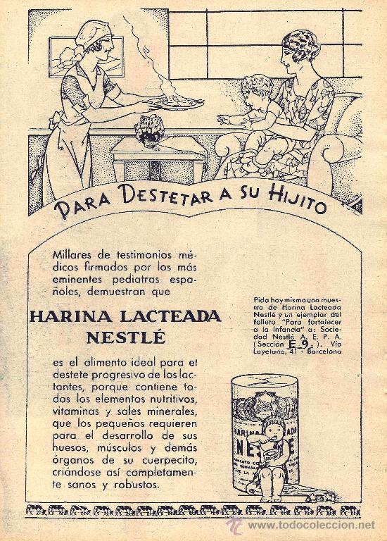 Coleccionismo de revistas y peri&oacute;dicos: Publicidad harina lacteada Nestl&eacute;- 1933