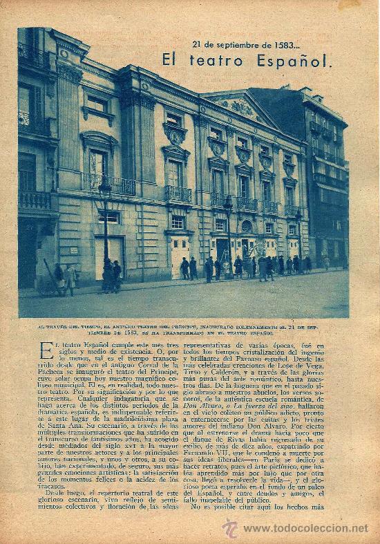 Sammeln von Zeitschriften und Zeitungen: * TEATRO * El Teatro Espa&ntilde;ol / F. Ferrari Biloch - 1933