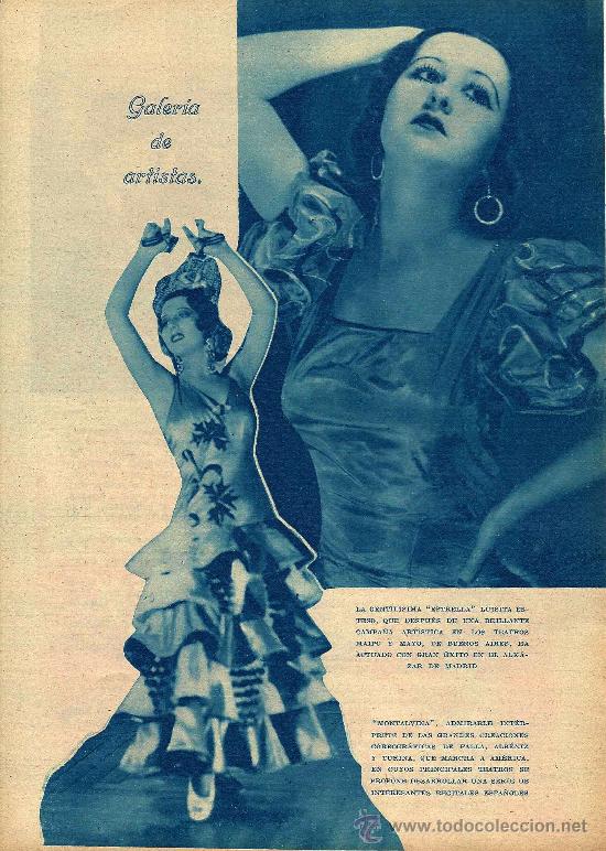 Collezionismo di Riviste e Giornali: Las artistas Luisita Esteso y Montalvina - 1933