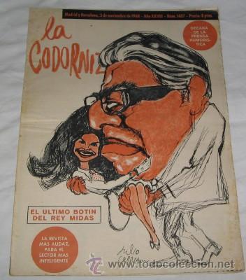 Coleccionismo de Revistas y Peri&oacute;dicos: LA CODORNIZ  N&ordm; 1407, DE 1968